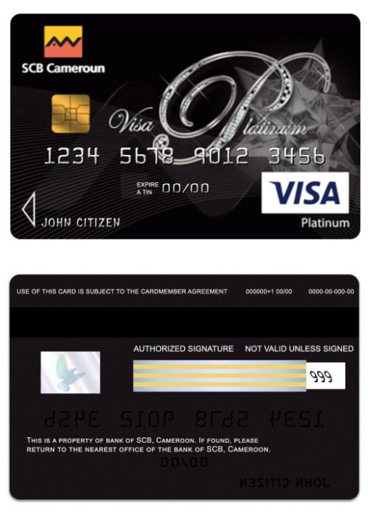 Cameroon SCB bank visa platinum card